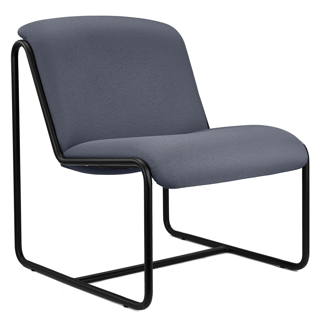 Chaise visiteur LIMA, Design Exclusif, Structure Métallique, en Tissu Gris