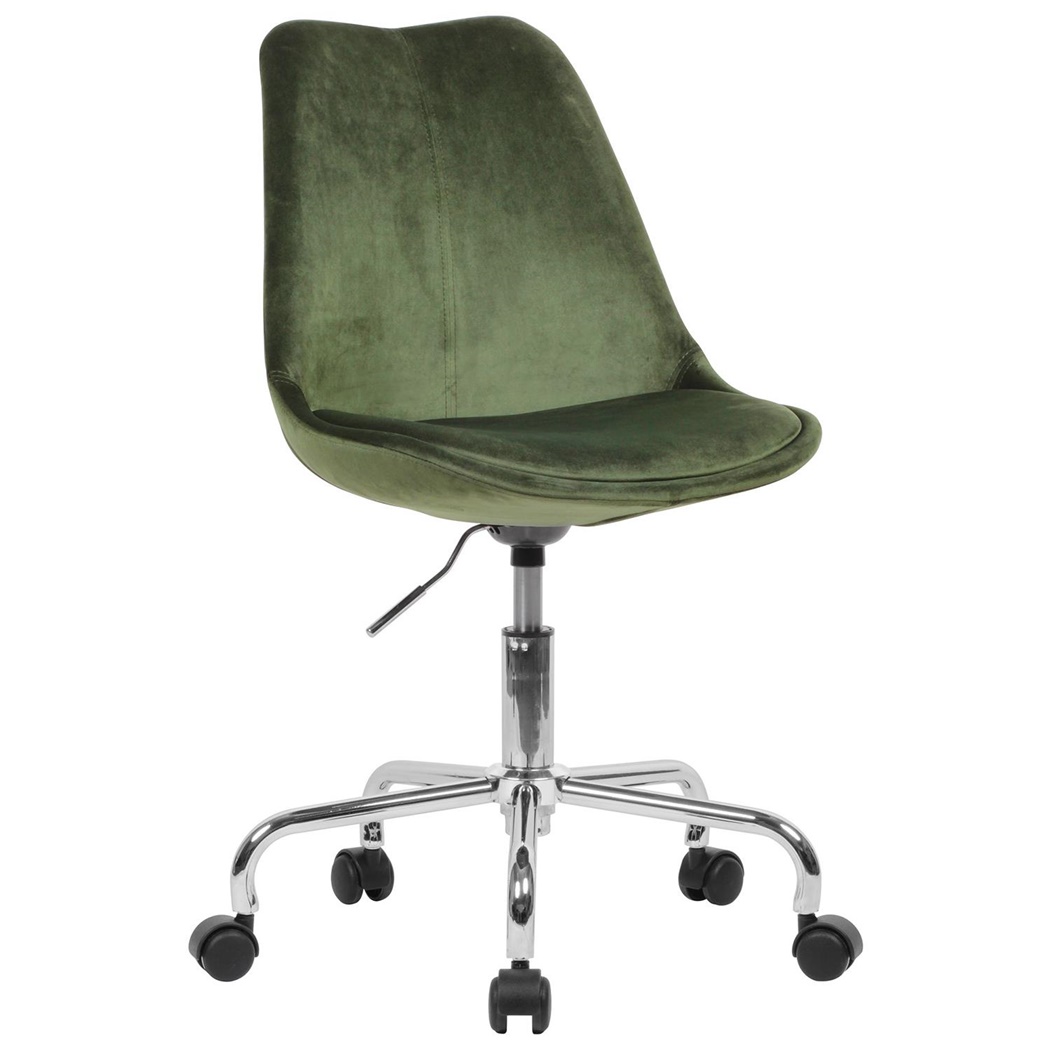 Chaise de Bureau ARIEL, Design Exclusif, Assise Ajustable en Hauteur, couleur Vert