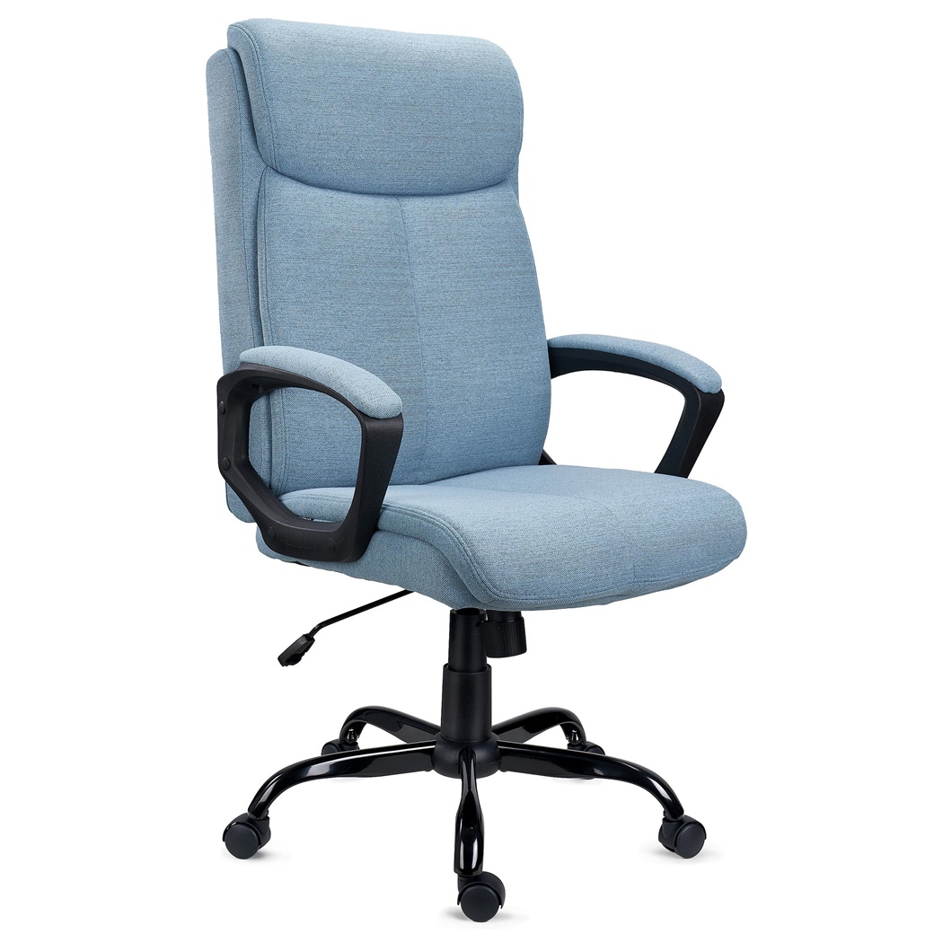 DEMO# Fauteuil de bureau COSMO TISSU, Grande qualité, Bleu Gris