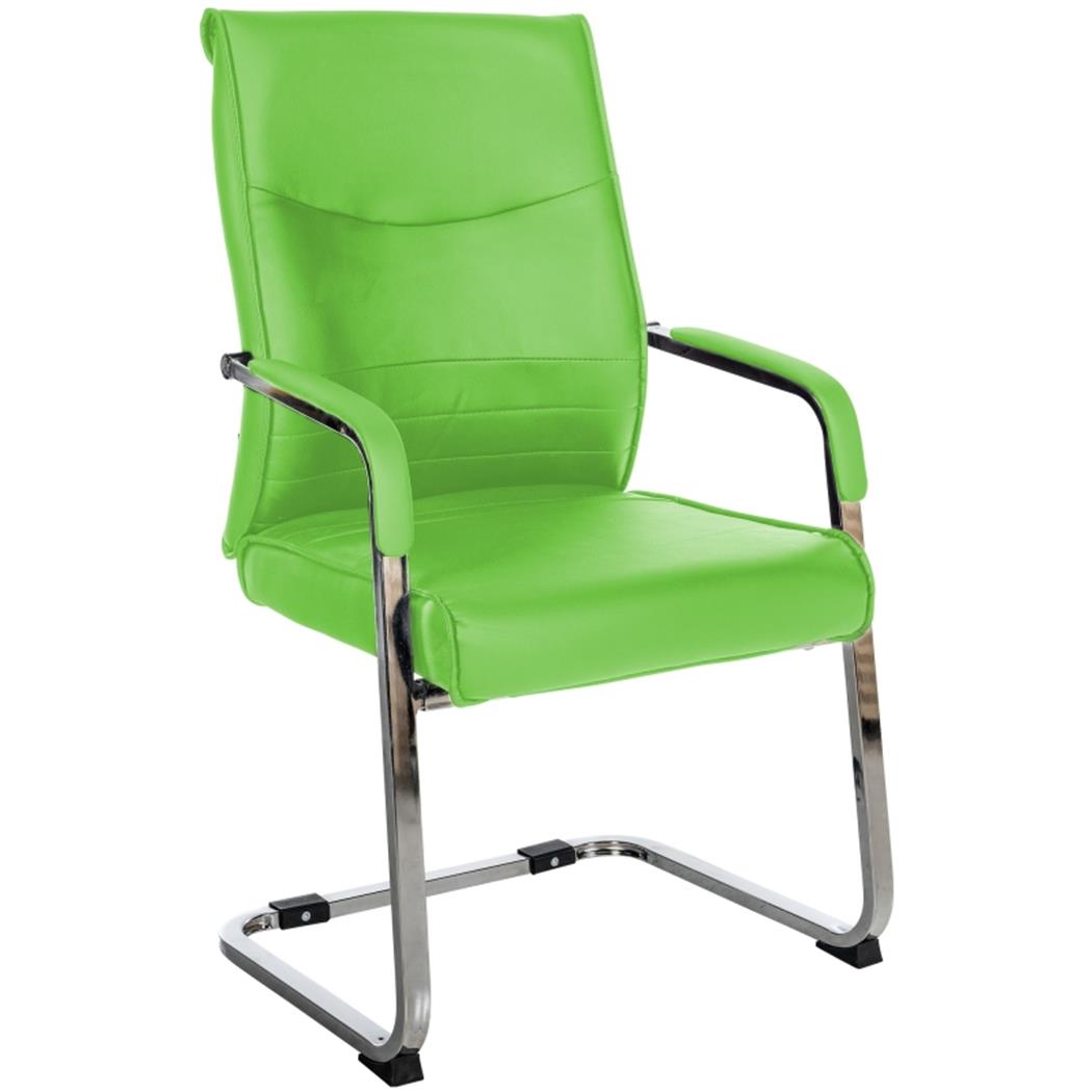 Chaise de réunion BENTON, Grand Rembourrage et Design élégant, en Cuir Synthétique Vert