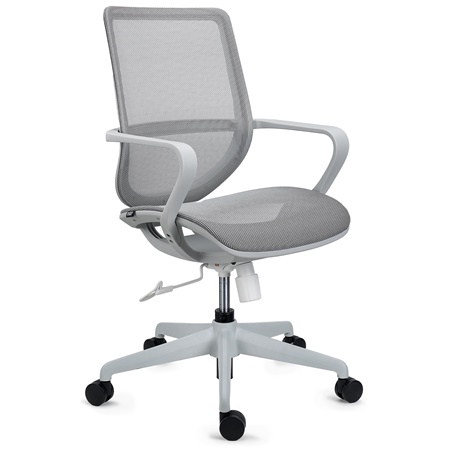 DEMO# Chaise de bureau PACIFIC, Utilisation 8H, Dossier Ajustable, Confortable et Robuste, Gris